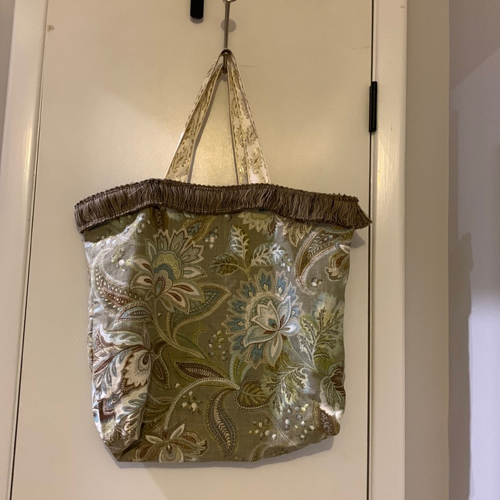 Beach bag handmade reversible-